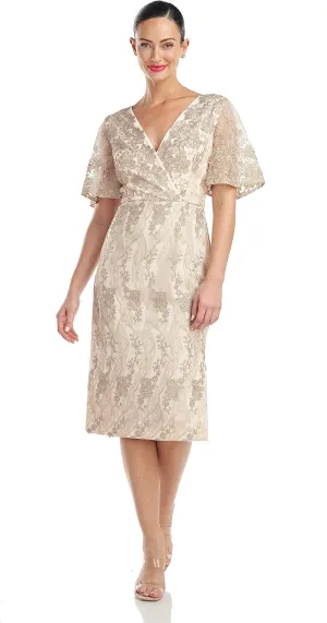 JS Collections Women's Norma V-Neck Cocktail Dress