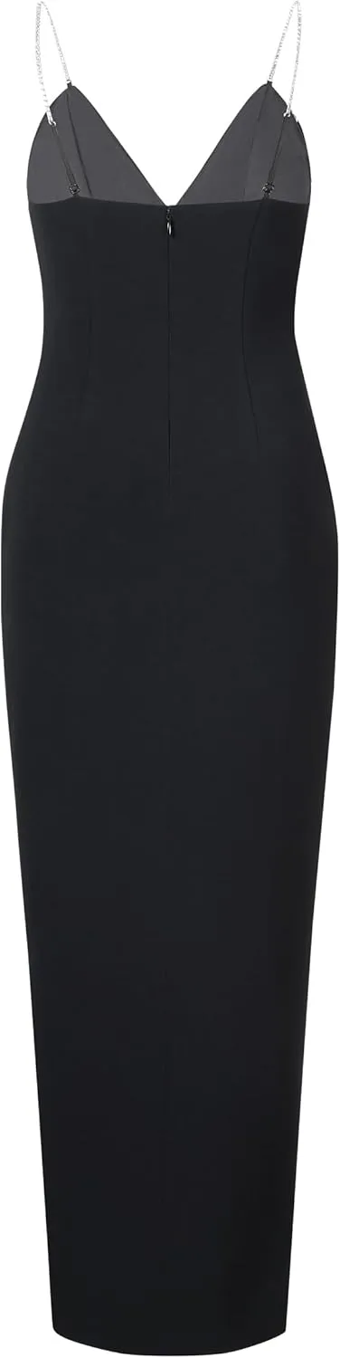 JW PEI Women's Ayliua Sweetheart-Neckline Rhinestones Embellished Long Dress