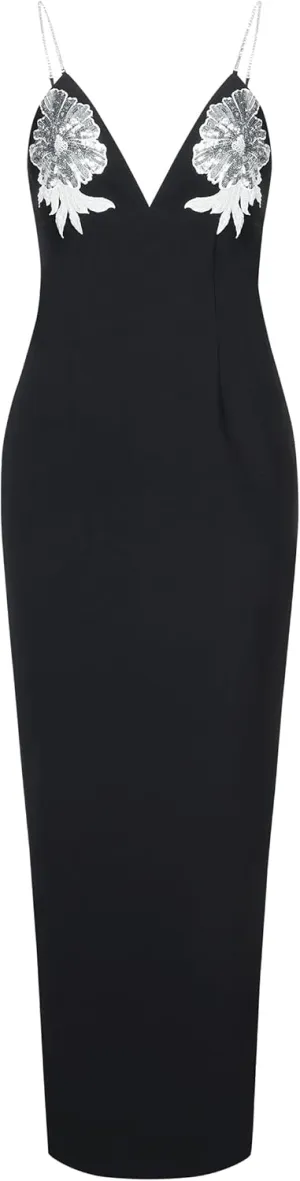 JW PEI Women's Ayliua Sweetheart-Neckline Rhinestones Embellished Long Dress