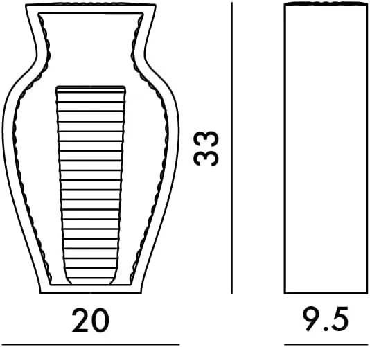 Kartell 1215/B4 I Shine, U Shine Vase by Eugeni Quitllet, Pack of 1, Transparent Crystal