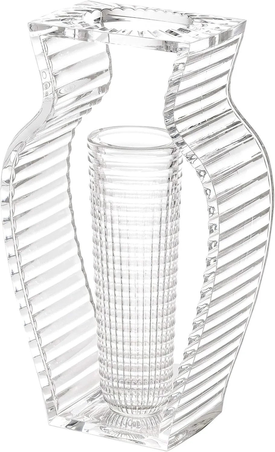 Kartell 1215/B4 I Shine, U Shine Vase by Eugeni Quitllet, Pack of 1, Transparent Crystal