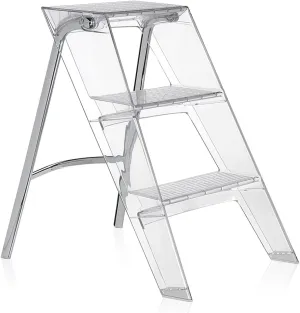 Kartell 7030/70 Upper Stepladder by Alberto MEDA & Paolo Rizzatto, Pack of 1, Transparent Crystal
