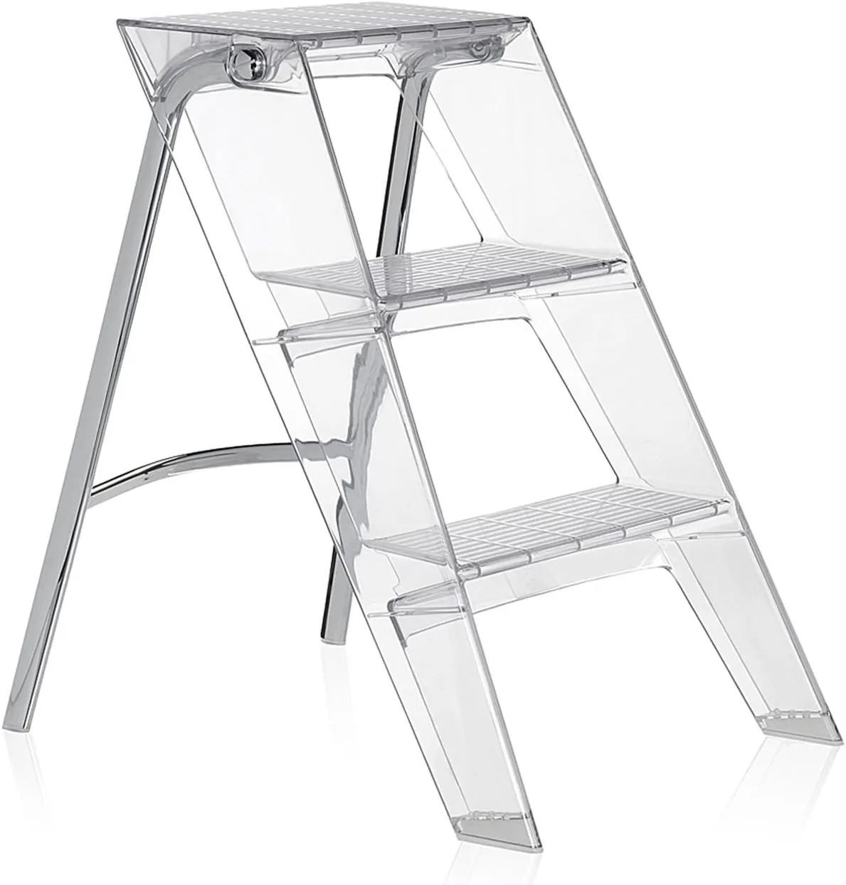 Kartell 7030/70 Upper Stepladder by Alberto MEDA & Paolo Rizzatto, Pack of 1, Transparent Crystal
