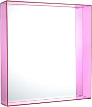 Kartell 8340/FU Only Me Mirror by Philippe Starck, Pack of 1, Transparent Fuchsia