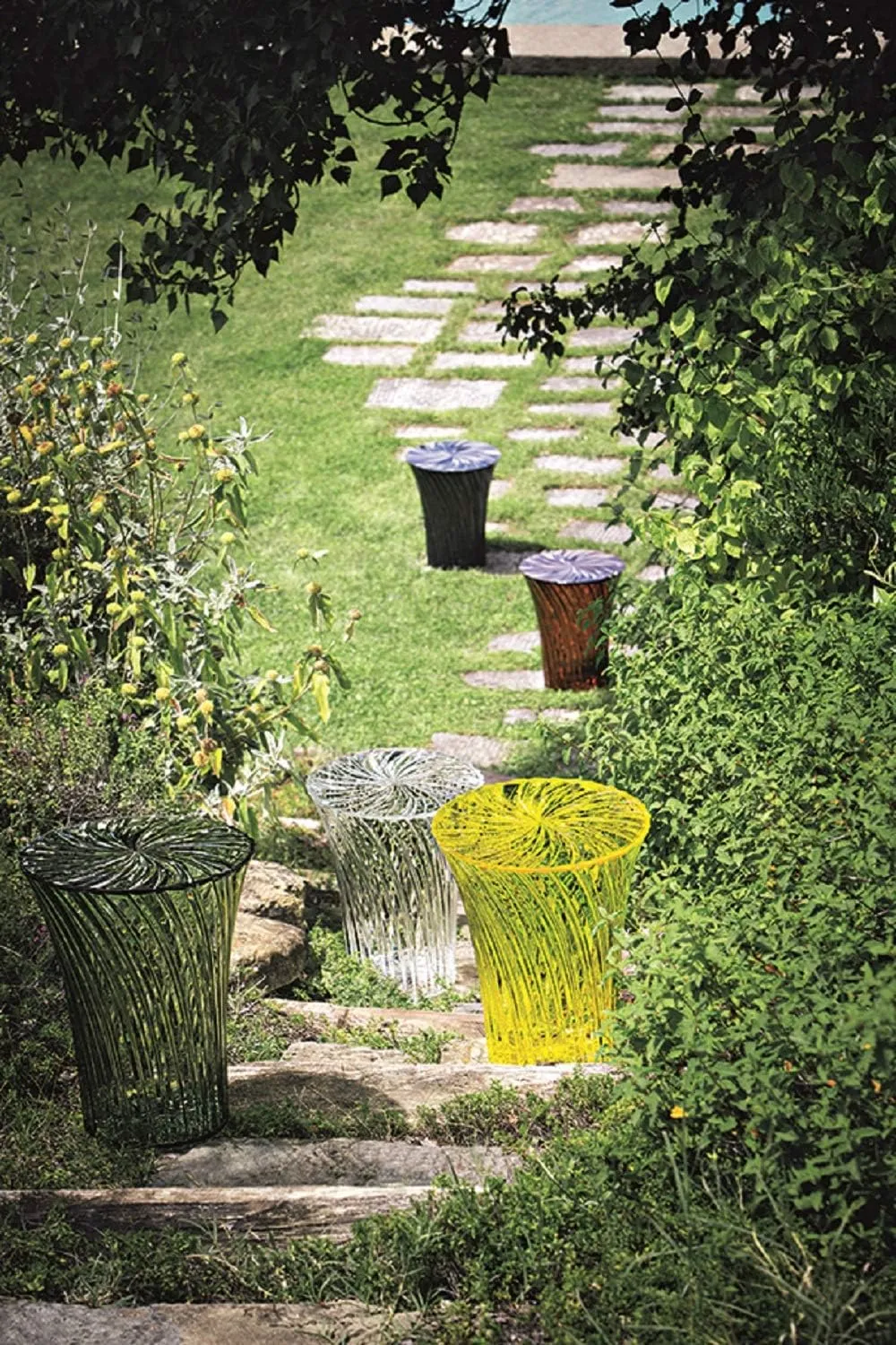 Kartell Sparkle Stool by Tokujin Yoshioka, Pack of 1, Transparent Crystal
