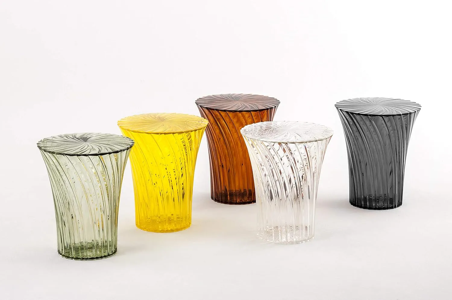 Kartell Sparkle Stool by Tokujin Yoshioka, Pack of 1, Transparent Crystal
