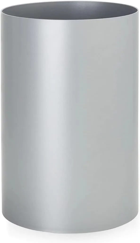 Kartell Technical Office Waste Basket Bin, Pack of 1, Matte Silver