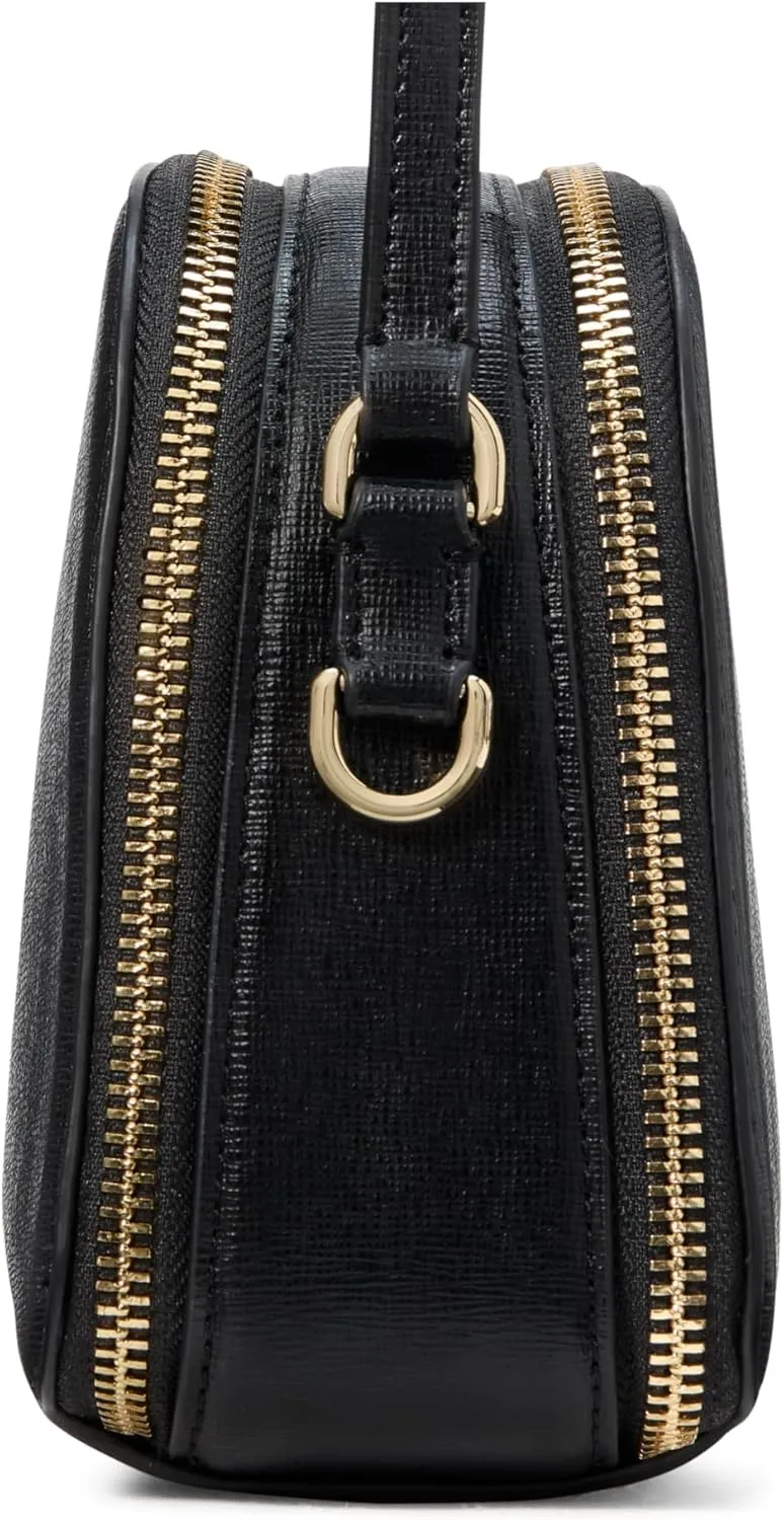 kate spade new york Women's Devin Saffiano Leather Double Zip Dome Crossbody
