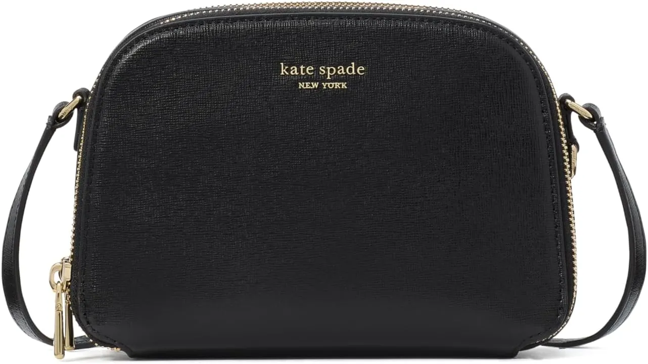 kate spade new york Women's Devin Saffiano Leather Double Zip Dome Crossbody