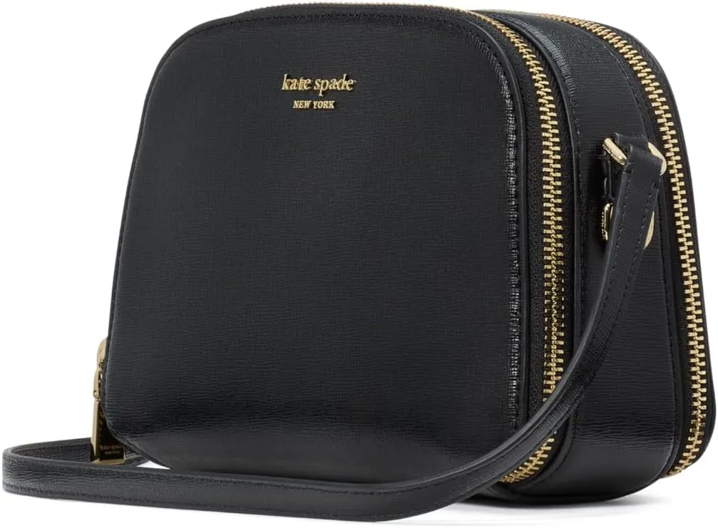 kate spade new york Women's Devin Saffiano Leather Double Zip Dome Crossbody