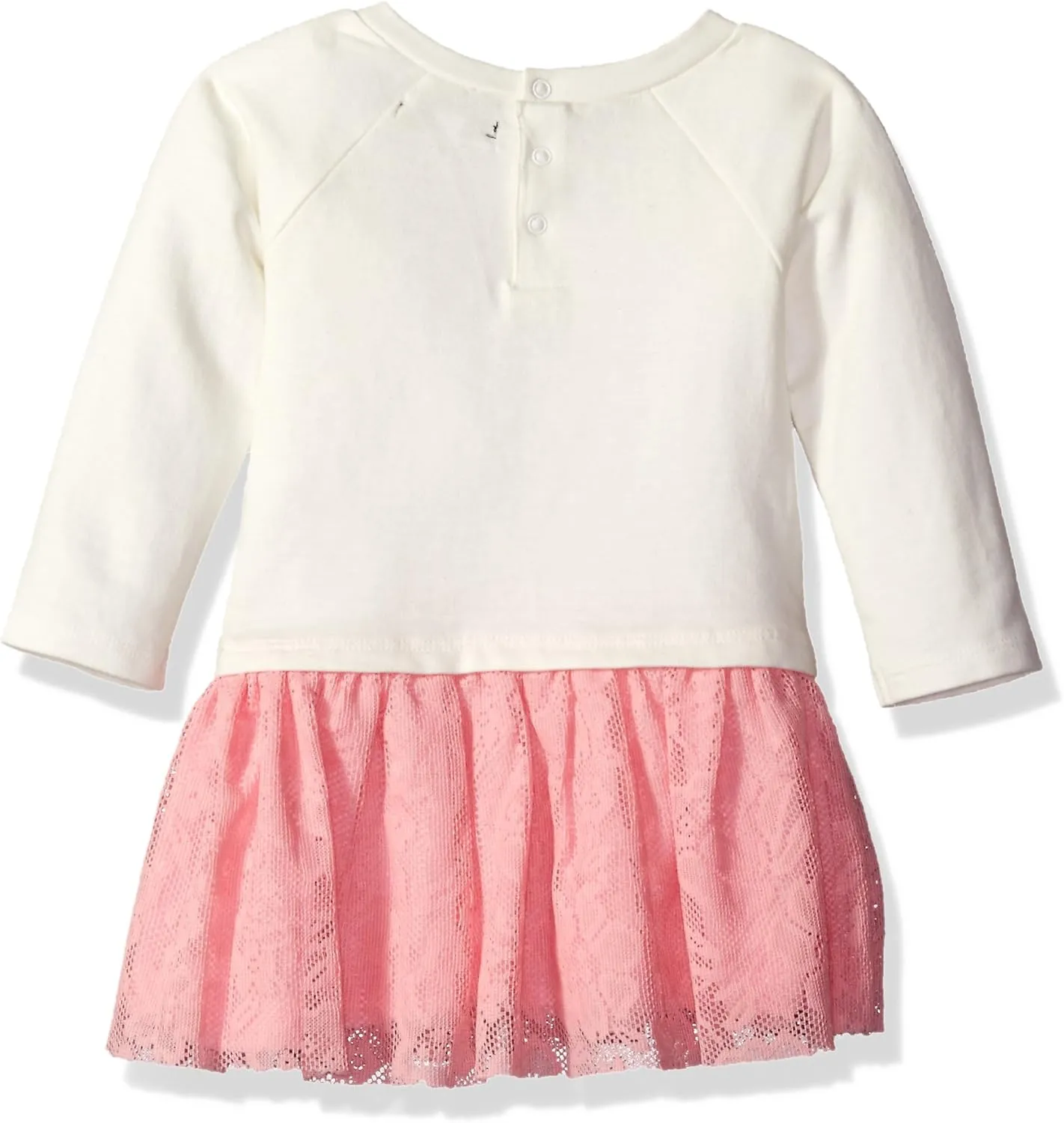 kensie baby-girls Baby French Terry and Tulle Dress