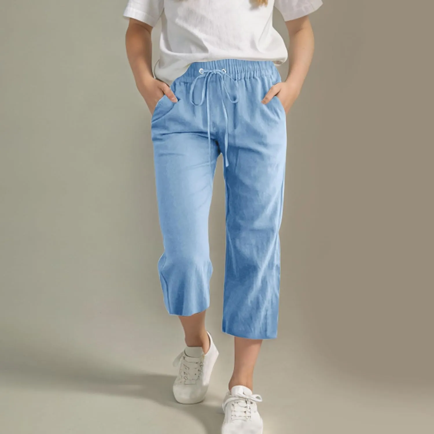 Kids Girl Boy Pants Shorts for Kid Linen Loose Fit High Cut Flare Wide Leg Summer Fall Pants 2025