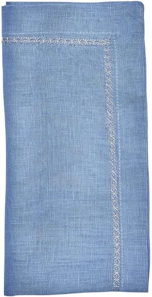 Kim Seybert Classic Napkin in Periwinkle, Set of 4