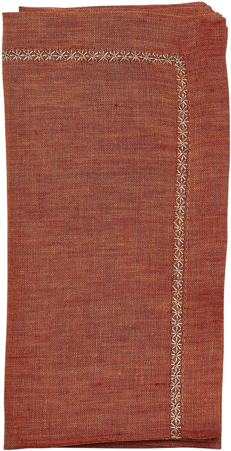 Kim Seybert Classic Napkin in Rust, Set of 4