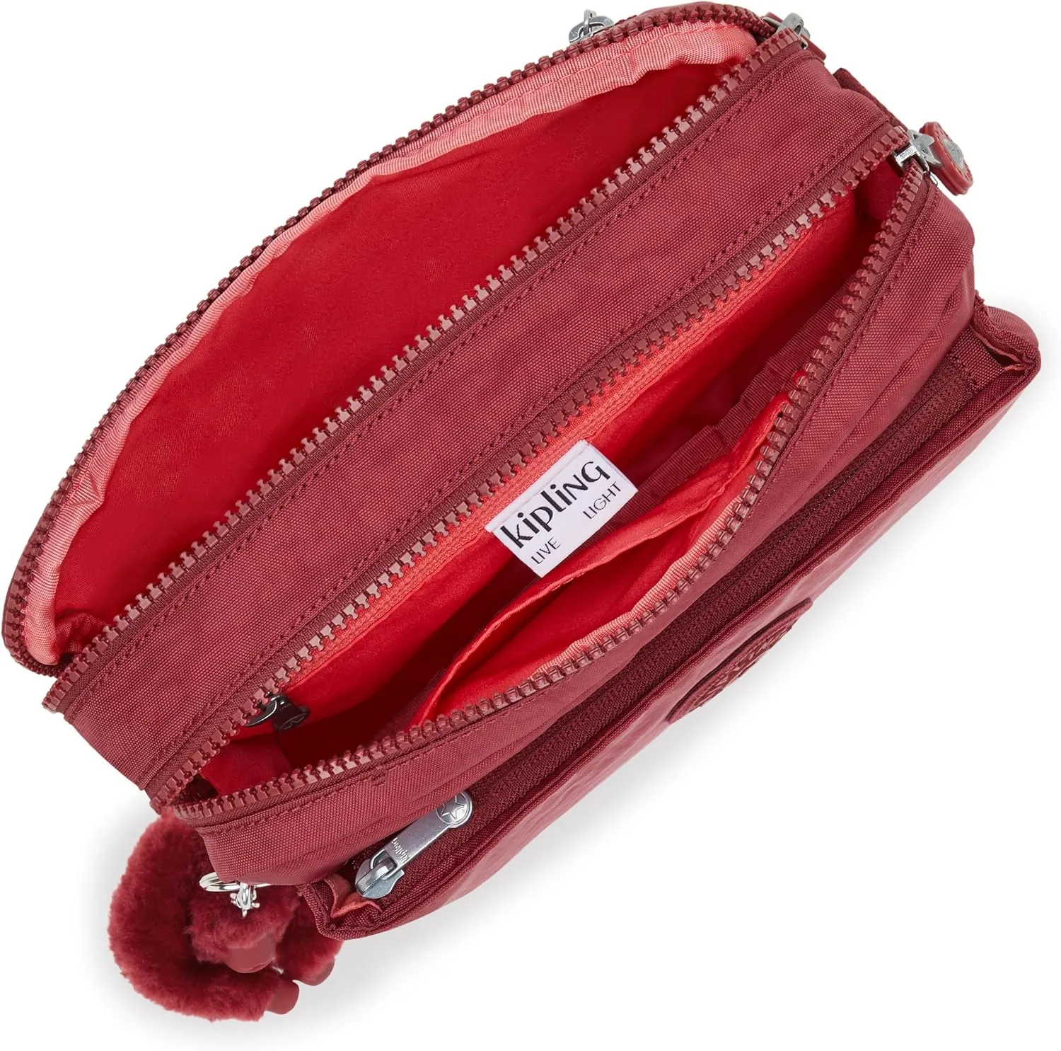 Kipling Women's Abanu Medium Crossbody Bag, Lightweight, Adjustable Waist Pack with Multi-Compartment Zip Pockets