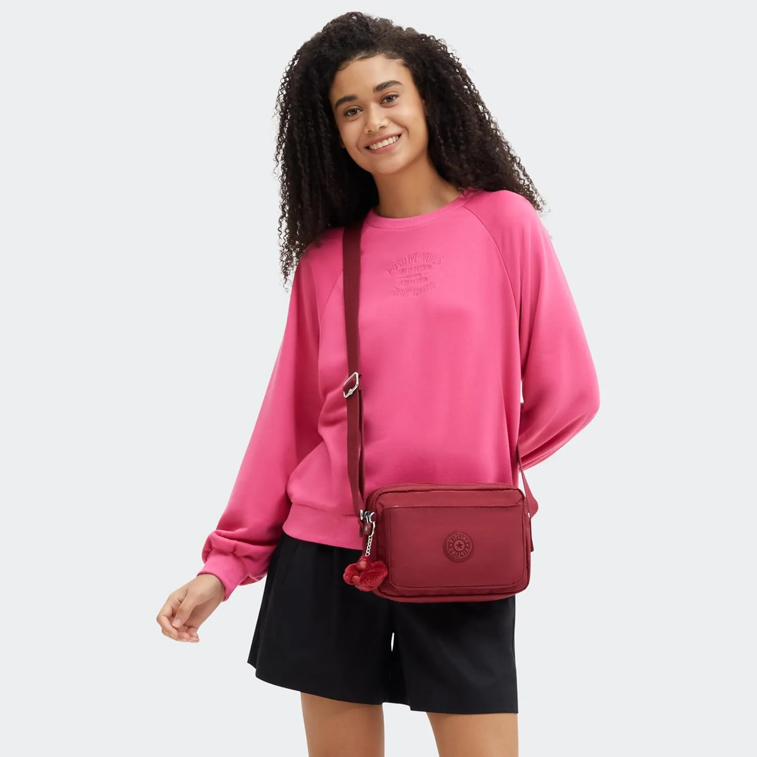Kipling Women's Abanu Medium Crossbody Bag, Lightweight, Adjustable Waist Pack with Multi-Compartment Zip Pockets