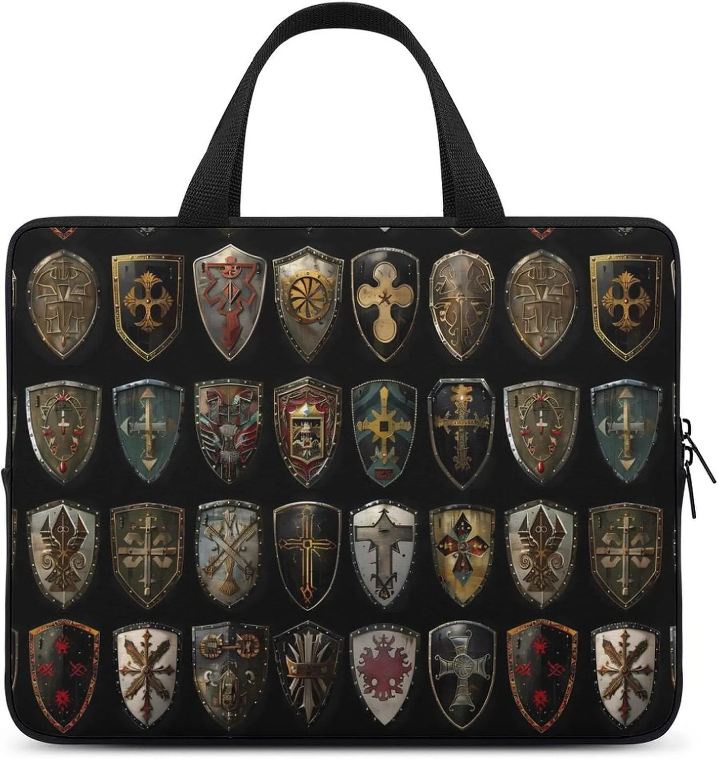 Knight Shield Novelty Laptop Bag Printed Protective Cover Case Handbag for Laptop/Notebook/Ultrabook 10/12/13/15/17 Inch