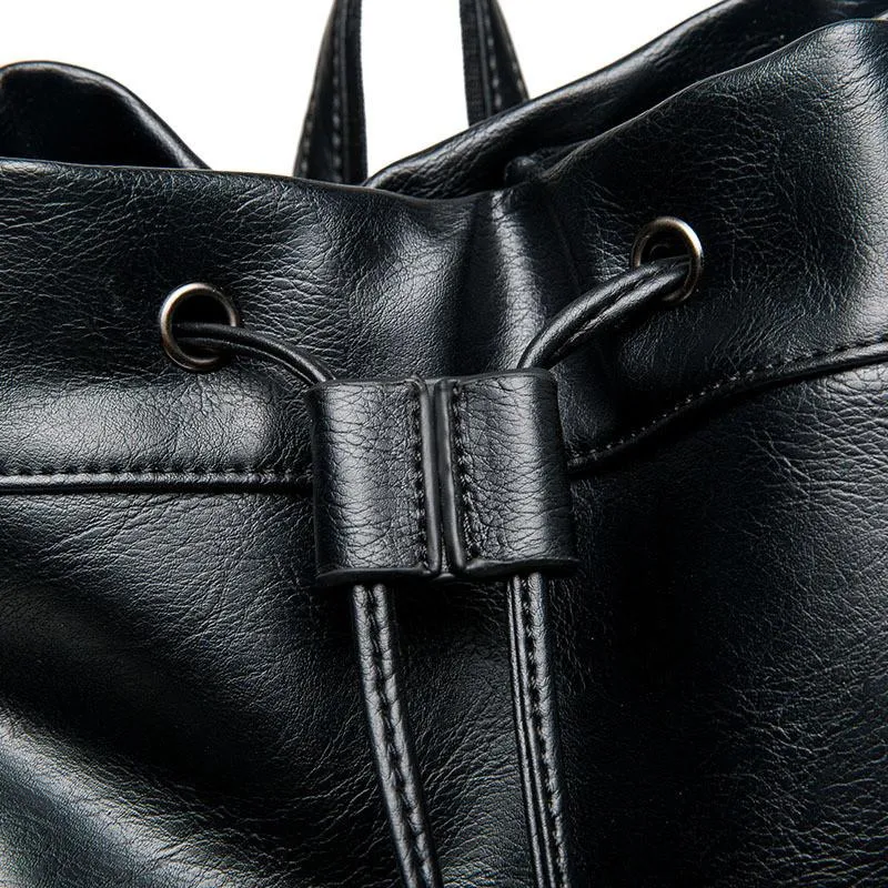 Korean Leather Backpacks for Men