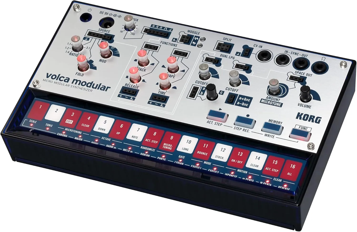 Korg Volca Modular Micro Synthesizer Semi Modular w/ Eight Modules and 16-step Sequencer
