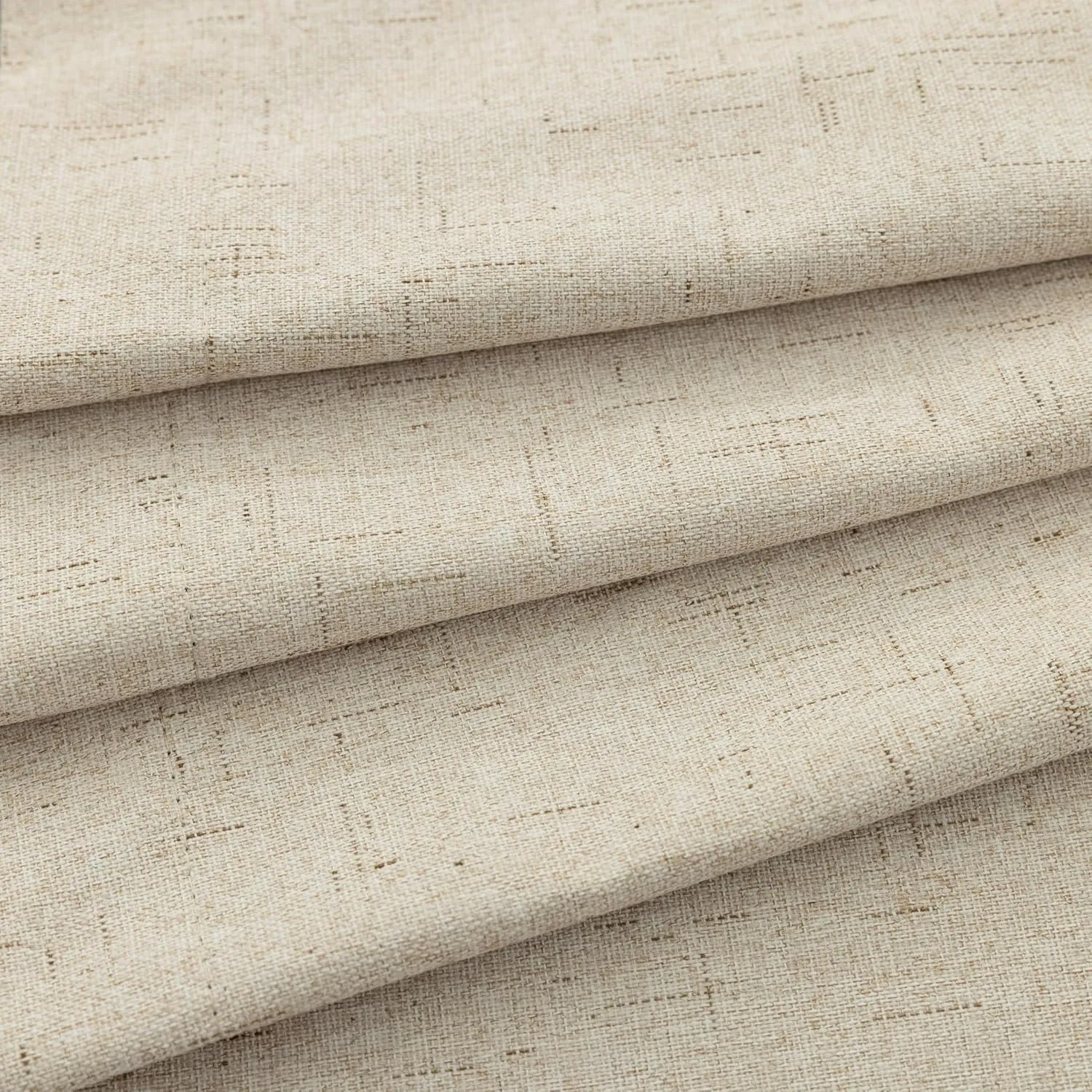 KOUFALL Beige Curtains 84 Inch Length 2 Panels Set for Bedroom,Blackout Linen Textured Back Tab Pleated Black Out Curtains 84 Inch Long for Living Room,Tan