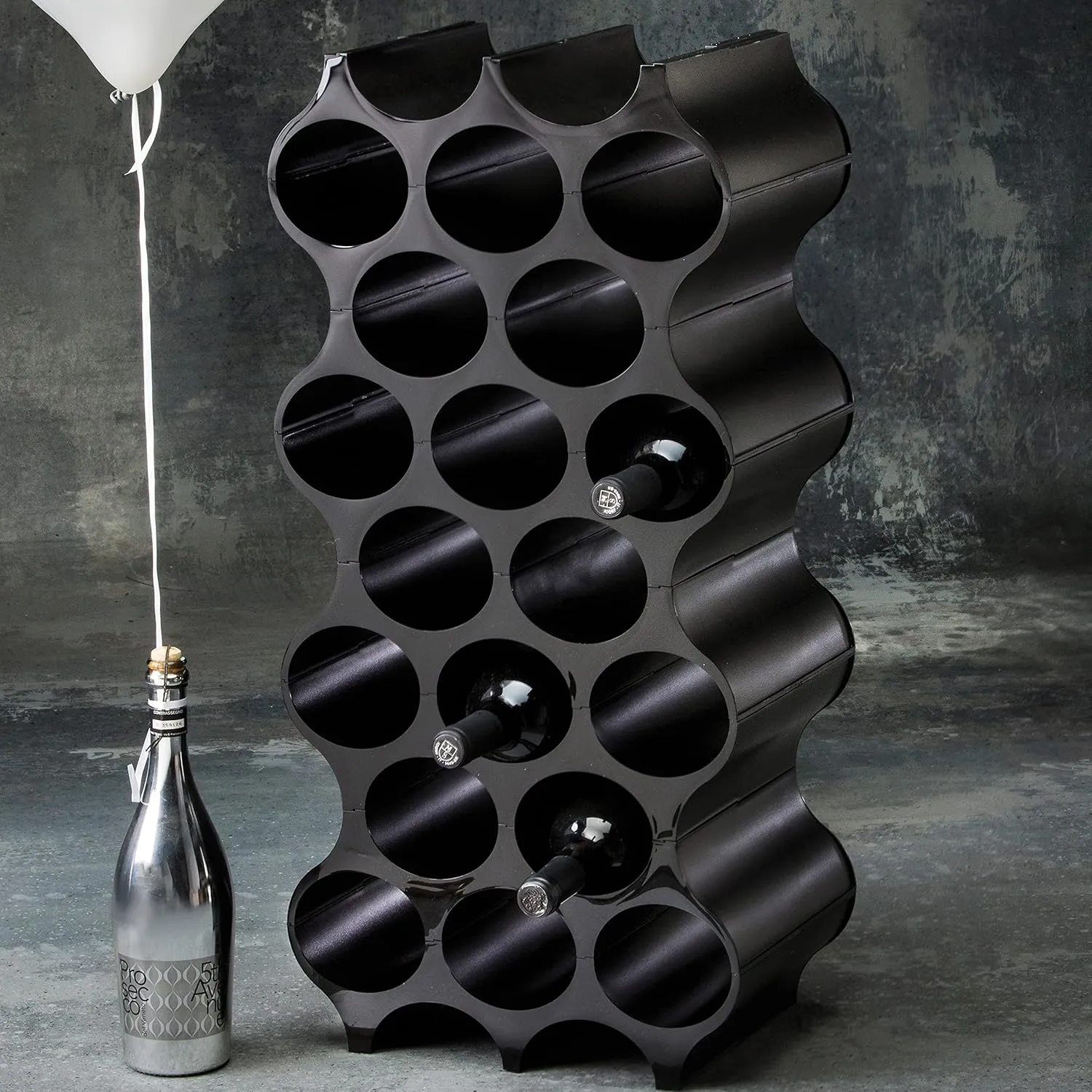 Koziol Bottle Rack Set-UP, deep Grey