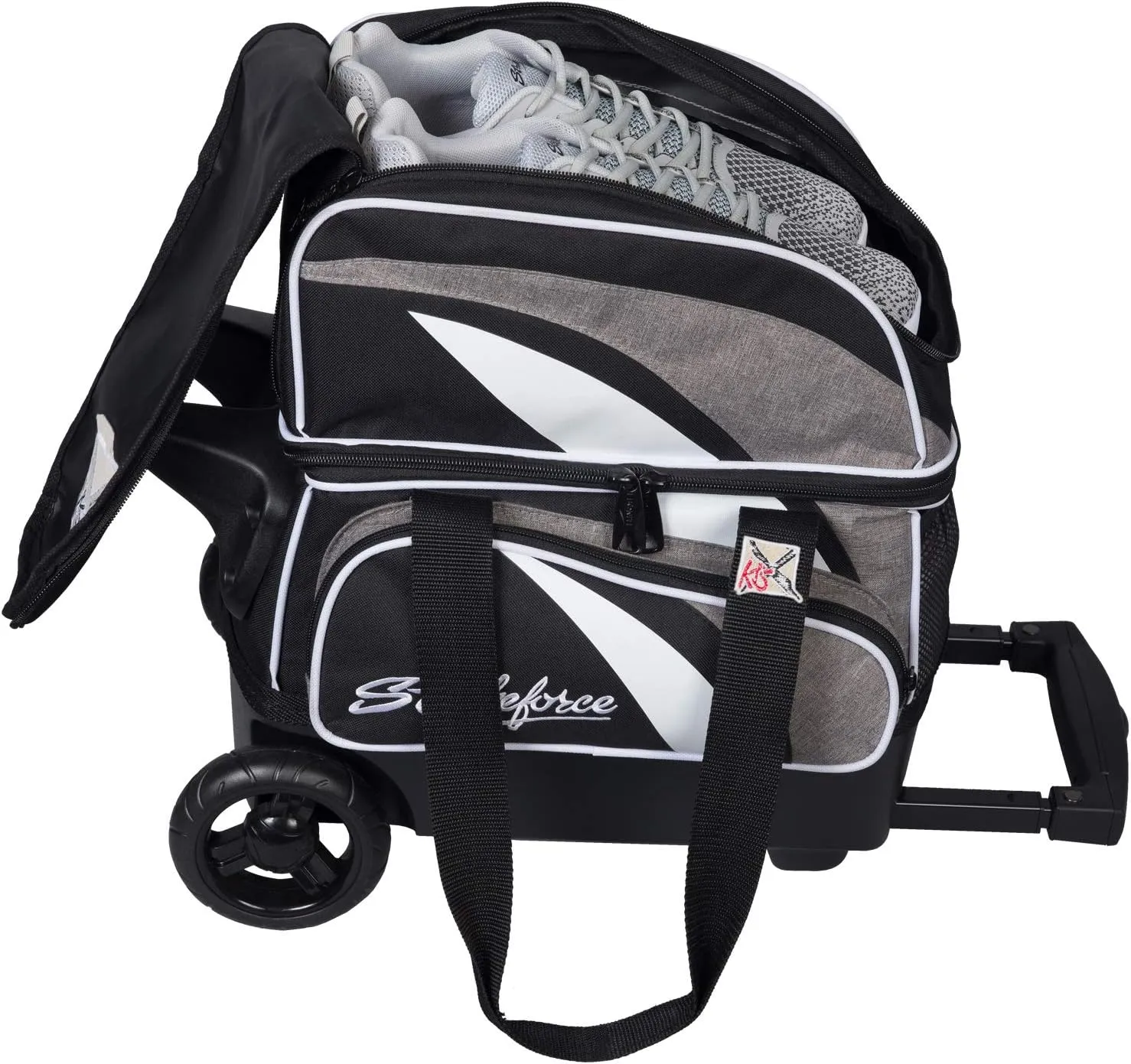 KR Strikeforce Cruiser Single Roller Bowling Bag with Shoe Compartment and Side Accessory Compartment