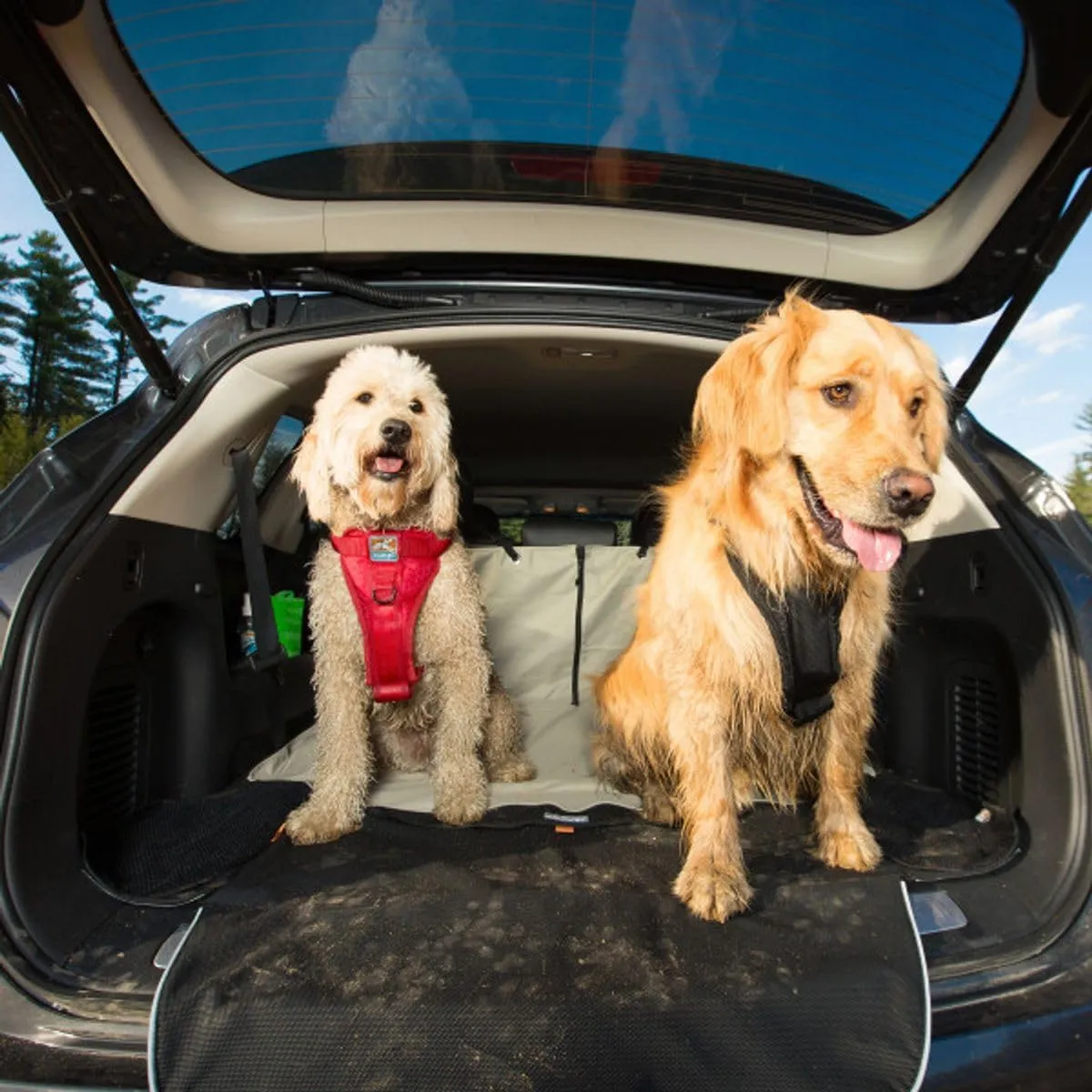 Kurgo Cargo Cape for Dogs, Pet Cargo Liner, Trunk Car Cover, Bumper Flap for Extra Protection, Water Resistant, Storage Pockets, for Cars, SUV, Trucks