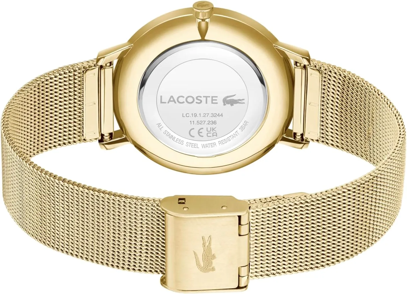 Lacoste Crocorigin Women's 2H Quartz Watch, Stainless Steel, Fashion Wristwatch, Water Resistant up to 3 ATM/30 Meters