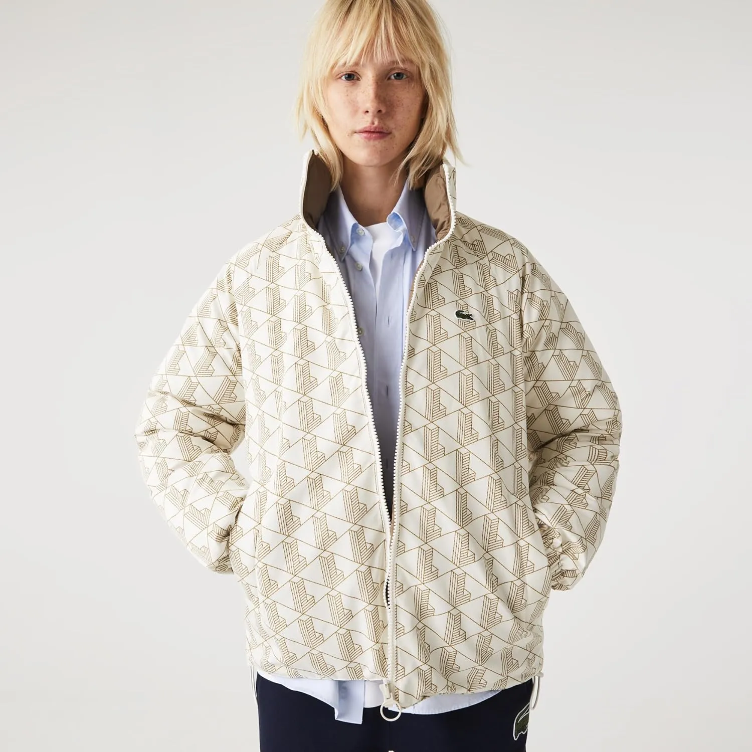 Lacoste Men's Unisex Water-Repellent Reversible Jacket