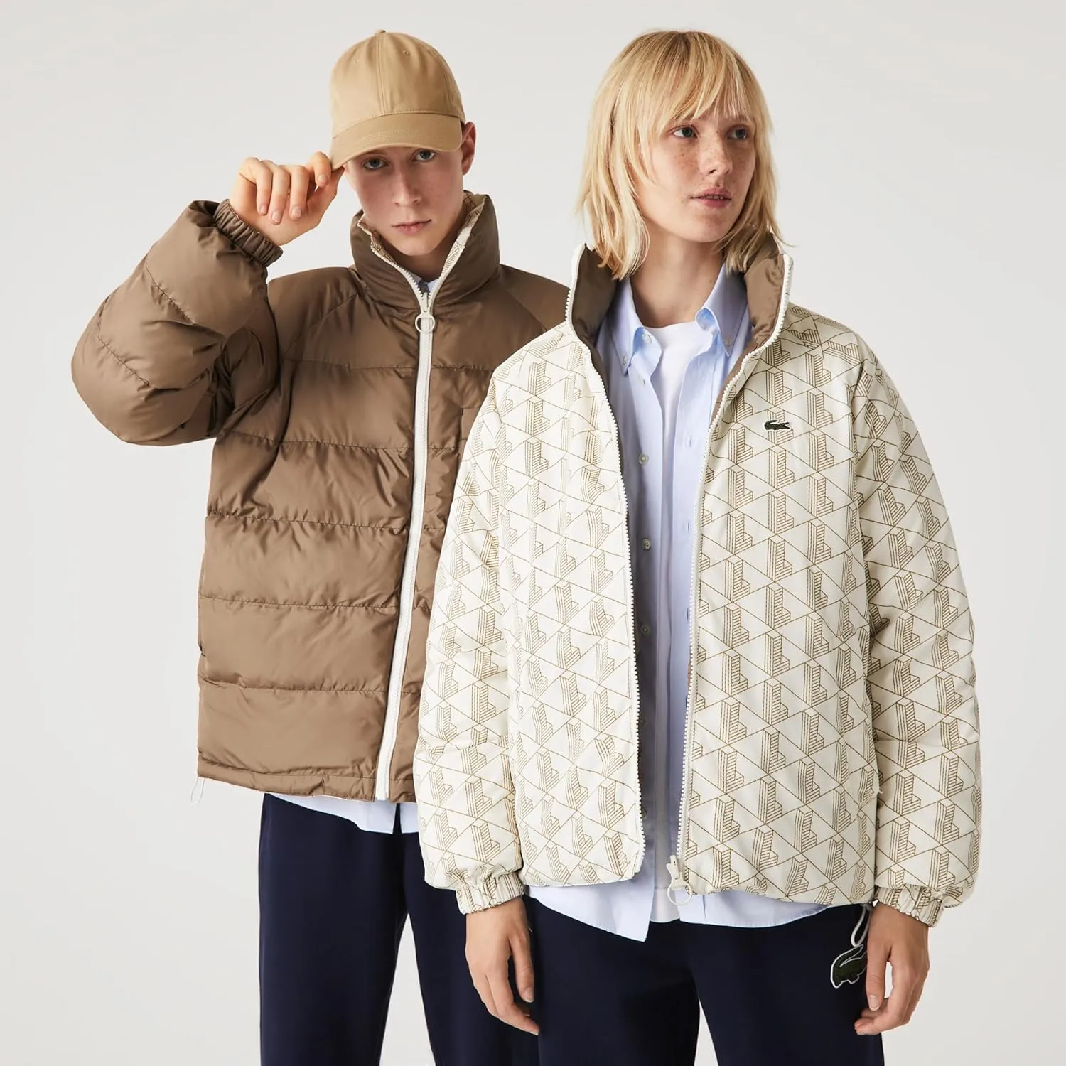 Lacoste Men's Unisex Water-Repellent Reversible Jacket