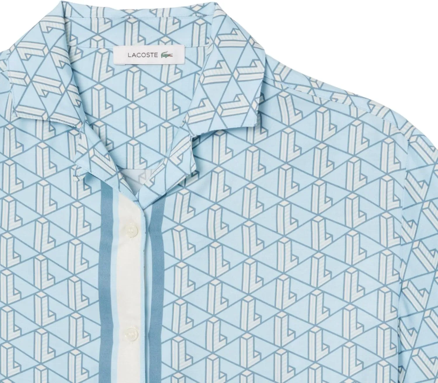 Lacoste Women's Oversized Monogram Print Shirt