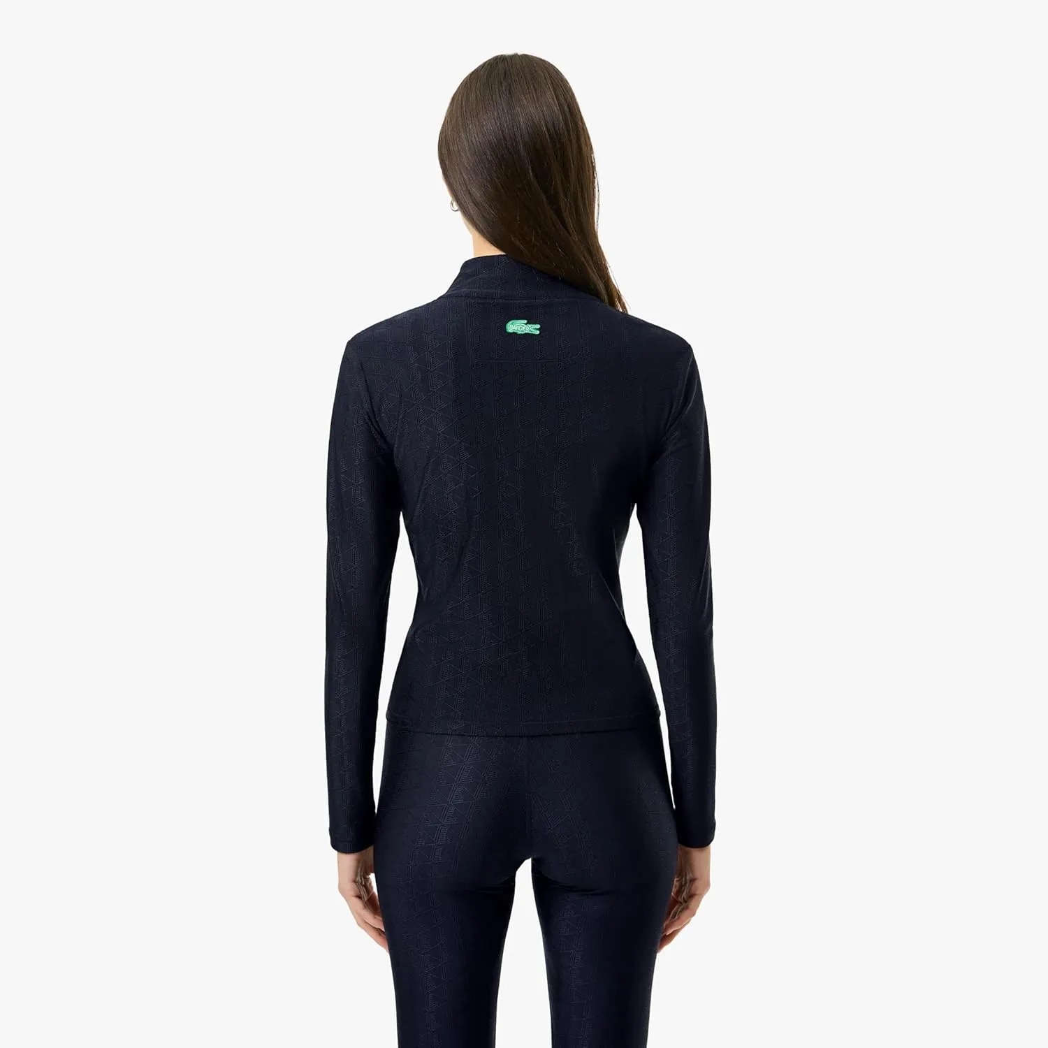 Lacoste x Bandier Women's Monogram Print Half-Zip Top