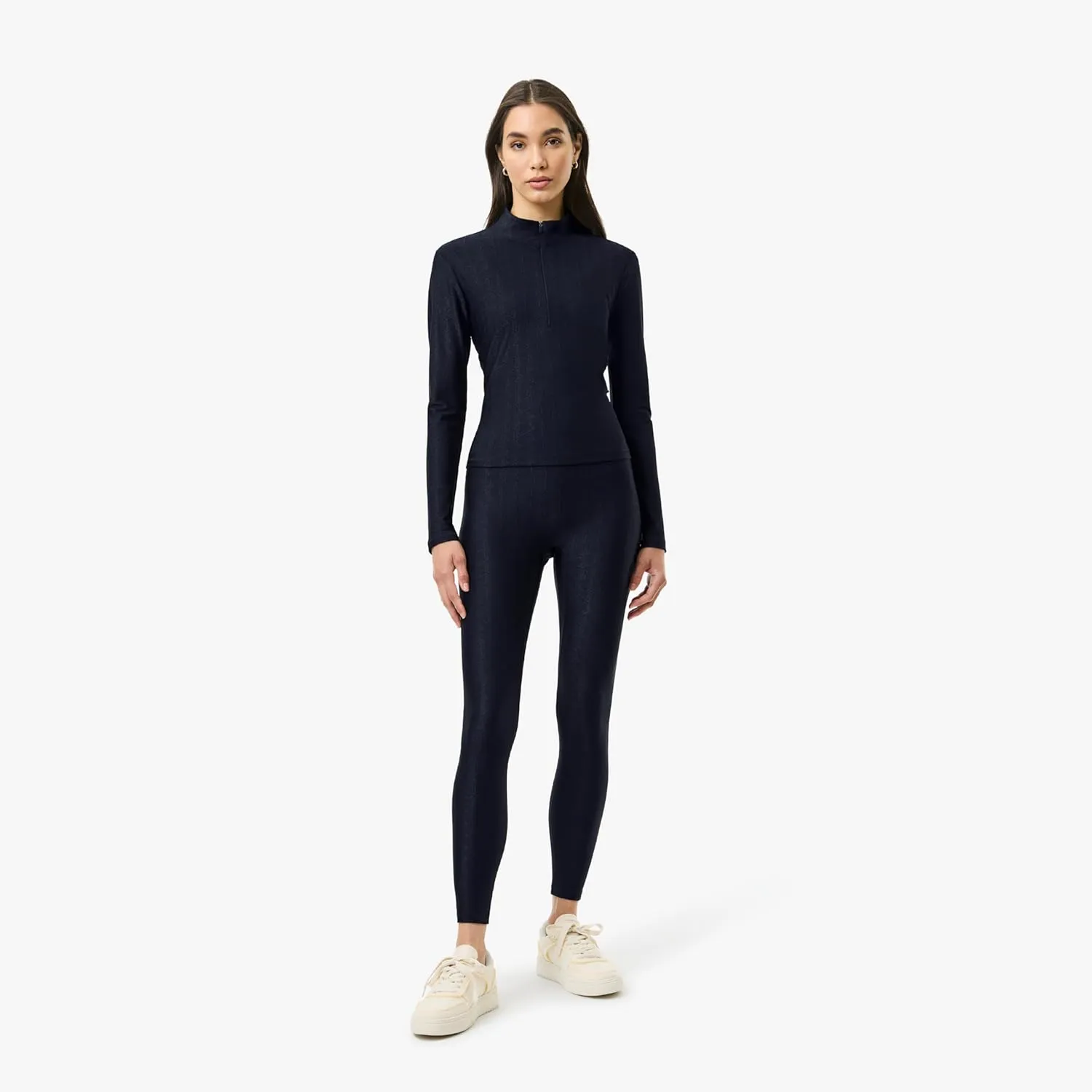 Lacoste x Bandier Women's Monogram Print Half-Zip Top