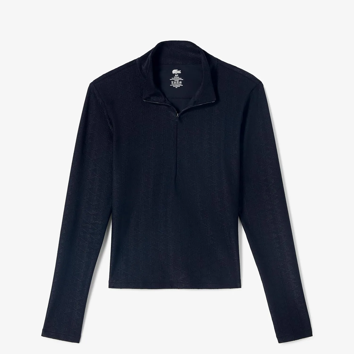 Lacoste x Bandier Women's Monogram Print Half-Zip Top