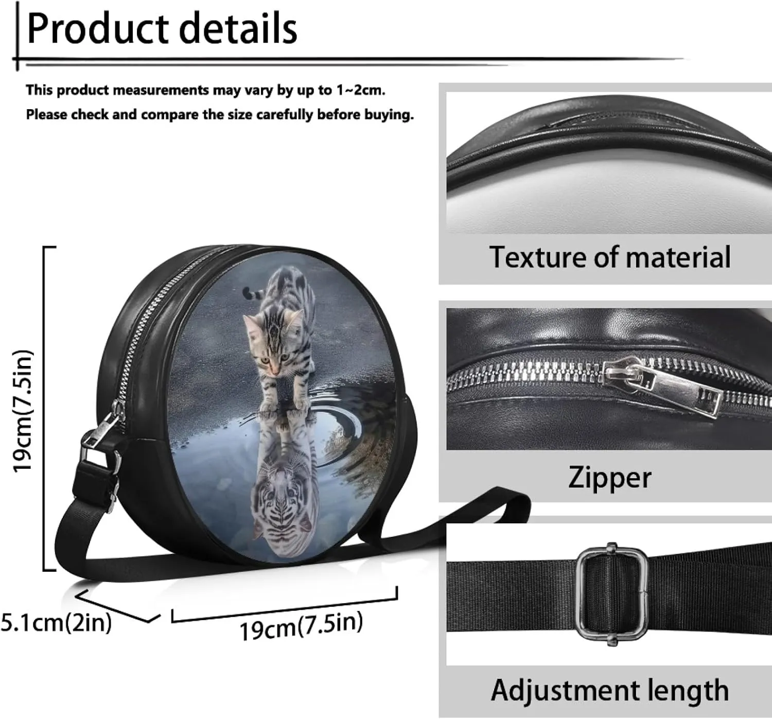 Ladies Cirlcle Crossbody Bag Women Cross Body Bag Adults Chest Bag