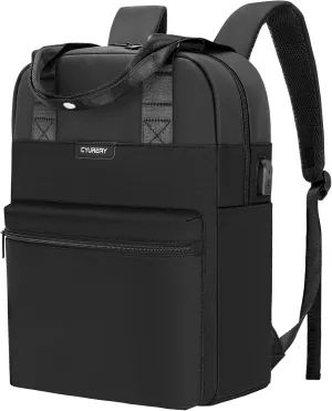 Laptop Backpack for Women Fashion Travel Backpacks 15.6 Inch Laptop Bag with USB Port Teacher Nurse Vintage Daypacks for Work,Black…