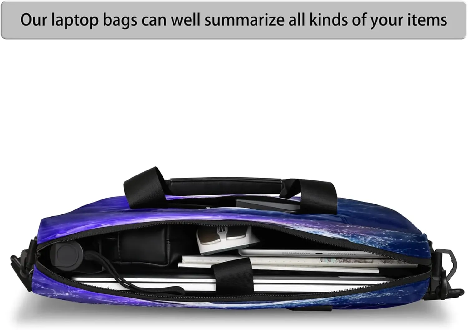 Laptop Shoulder Bag Compatible with Handle, Messenger Shoulder Case for Laptop or Tablet, Laptop Carrying Case