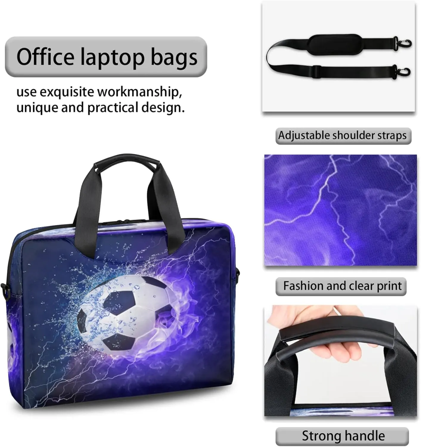 Laptop Shoulder Bag Compatible with Handle, Messenger Shoulder Case for Laptop or Tablet, Laptop Carrying Case