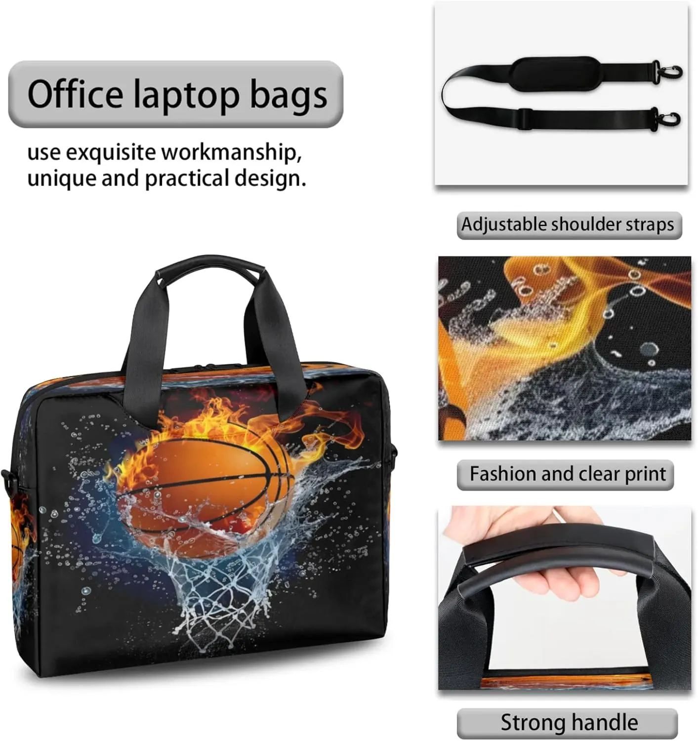 Laptop Shoulder Bag Compatible with Handle, Messenger Shoulder Case for Laptop or Tablet, Laptop Carrying Case