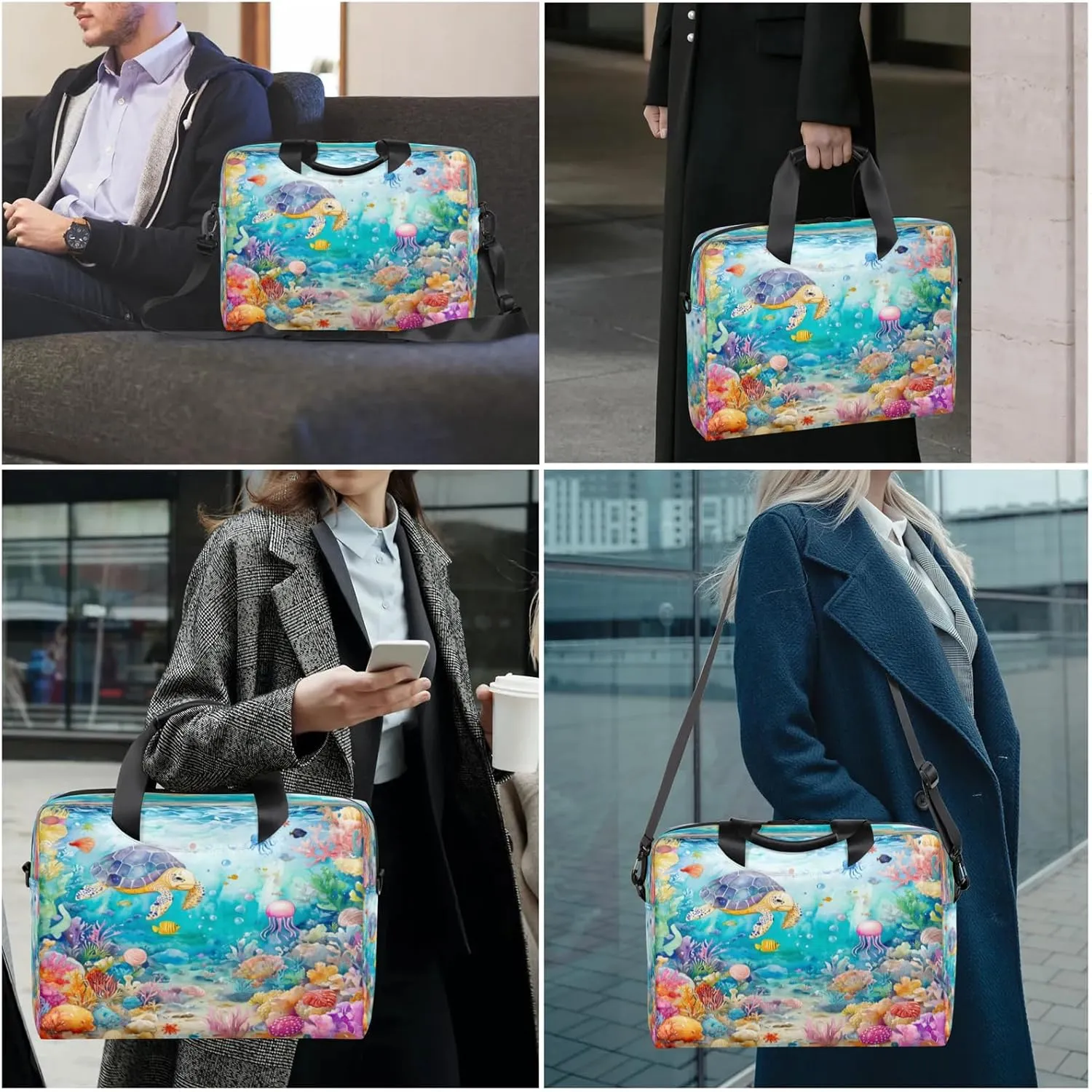 Laptop Shoulder Bag Compatible with Handle, Messenger Shoulder Case for Tablet, Laptop Carrying Case