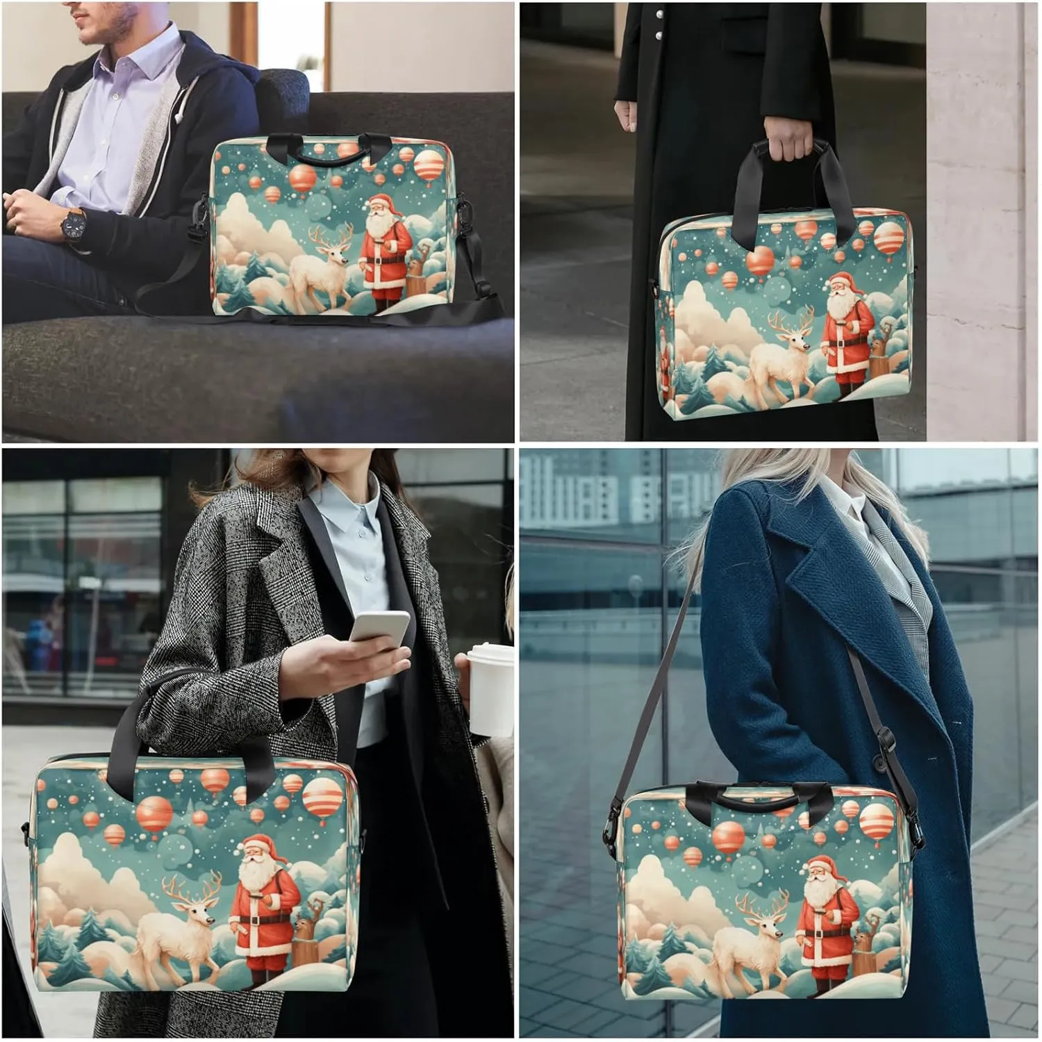 Laptop Shoulder Bag Compatible with Handle, Messenger Shoulder Case for Tablet, Laptop Carrying Case