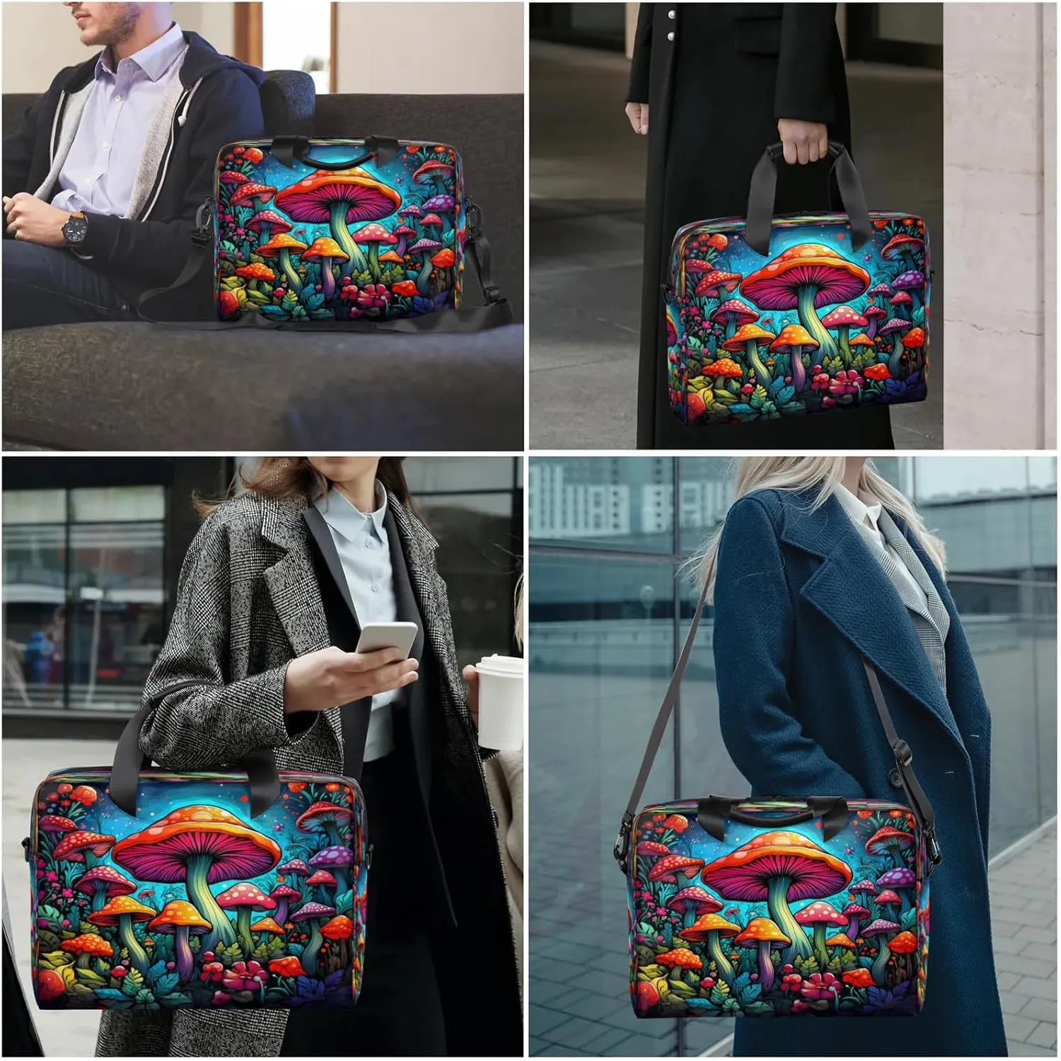 Laptop Shoulder Bag Compatible with Handle, Messenger Shoulder Case for Tablet, Laptop Carrying Case