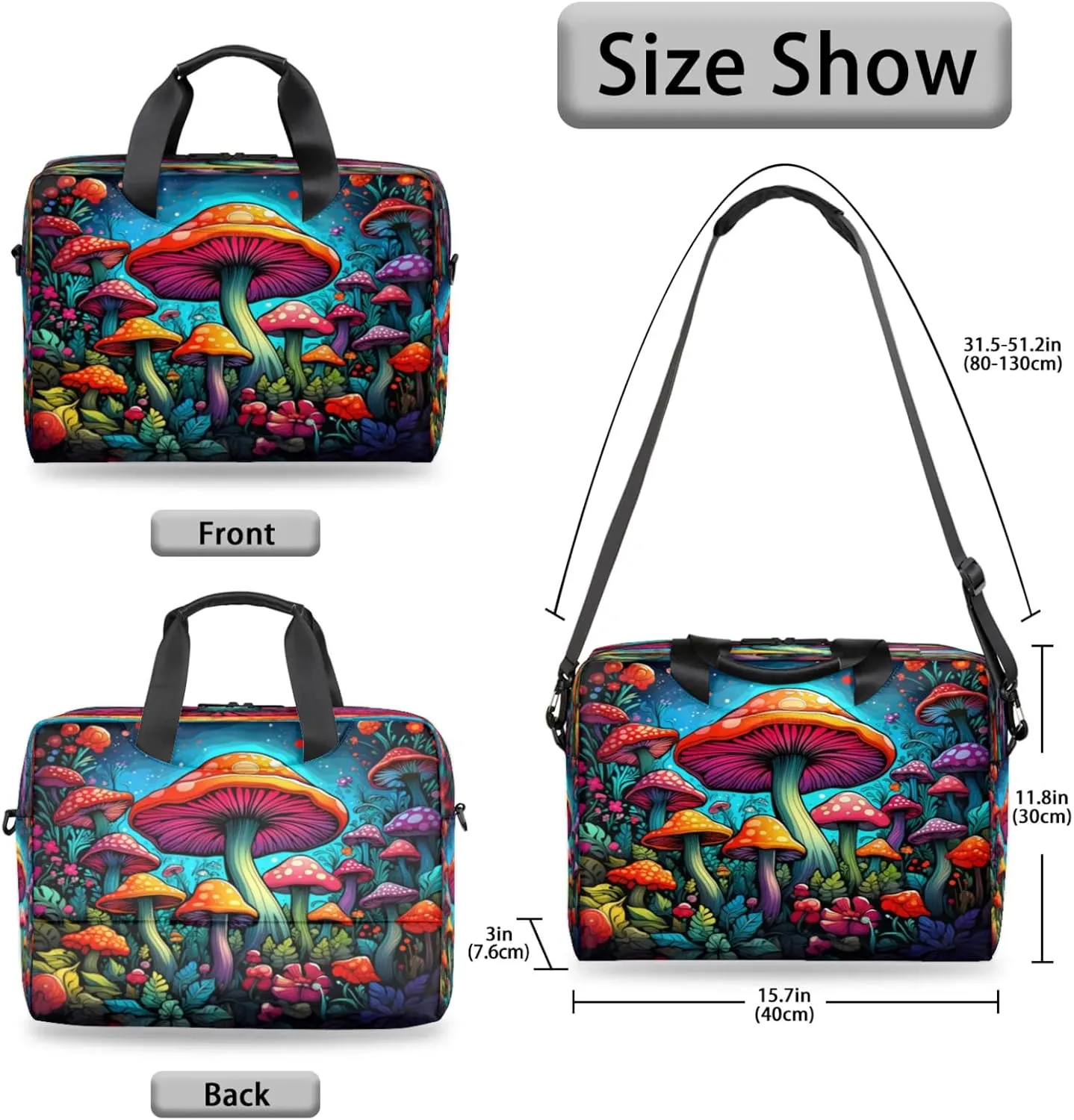 Laptop Shoulder Bag Compatible with Handle, Messenger Shoulder Case for Tablet, Laptop Carrying Case