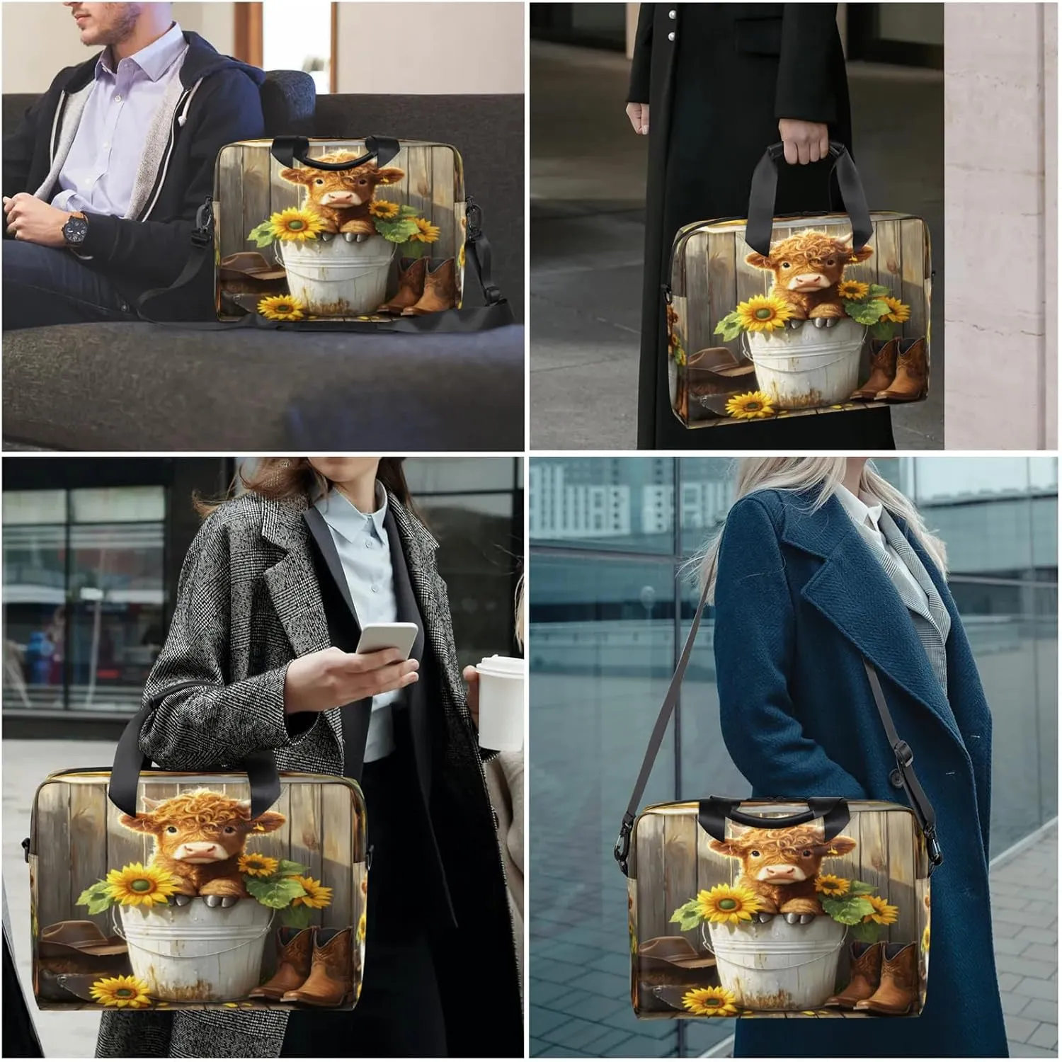 Laptop Shoulder Bag Compatible with Handle, Messenger Shoulder Case for Tablet, Laptop Carrying Case