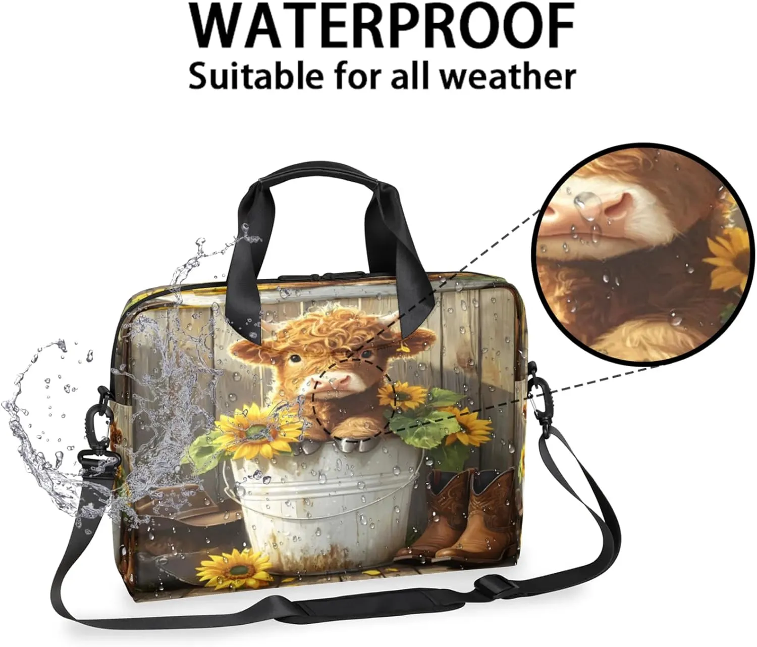 Laptop Shoulder Bag Compatible with Handle, Messenger Shoulder Case for Tablet, Laptop Carrying Case