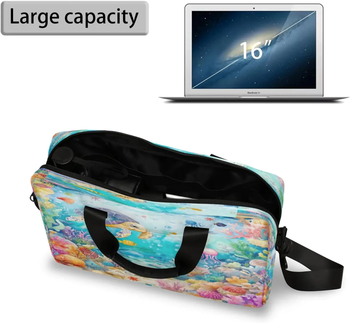 Laptop Shoulder Bag Compatible with Handle, Messenger Shoulder Case for Tablet, Laptop Carrying Case