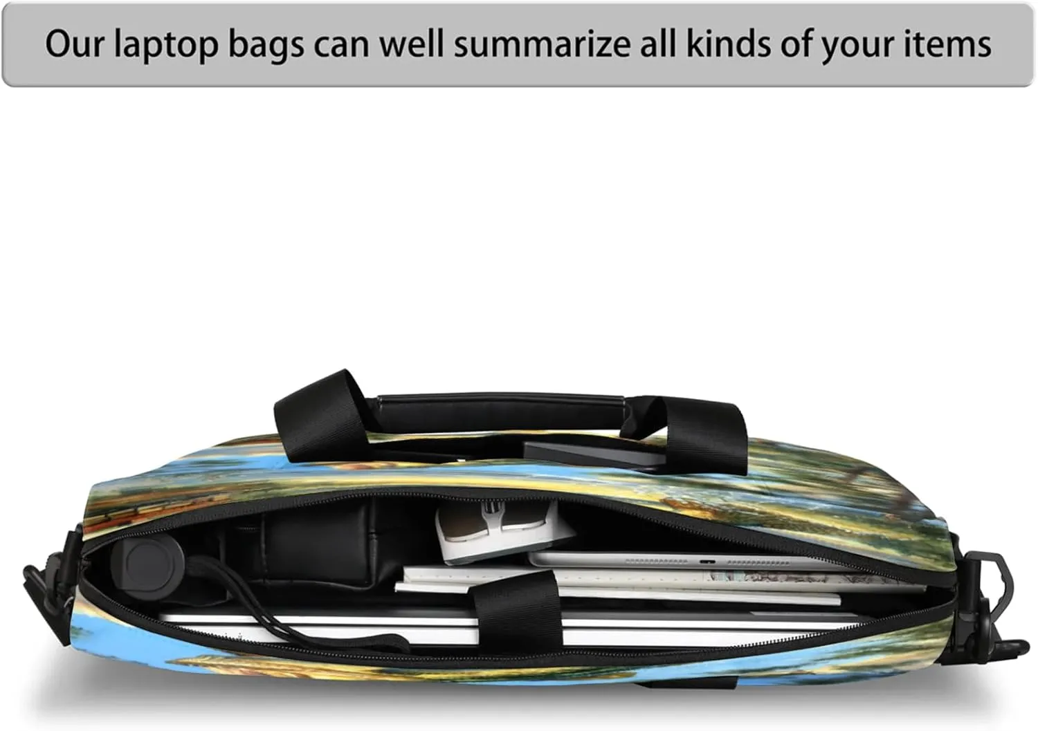 Laptop Shoulder Bag Compatible with Handle, Messenger Shoulder Case for Tablet, Laptop Carrying Case