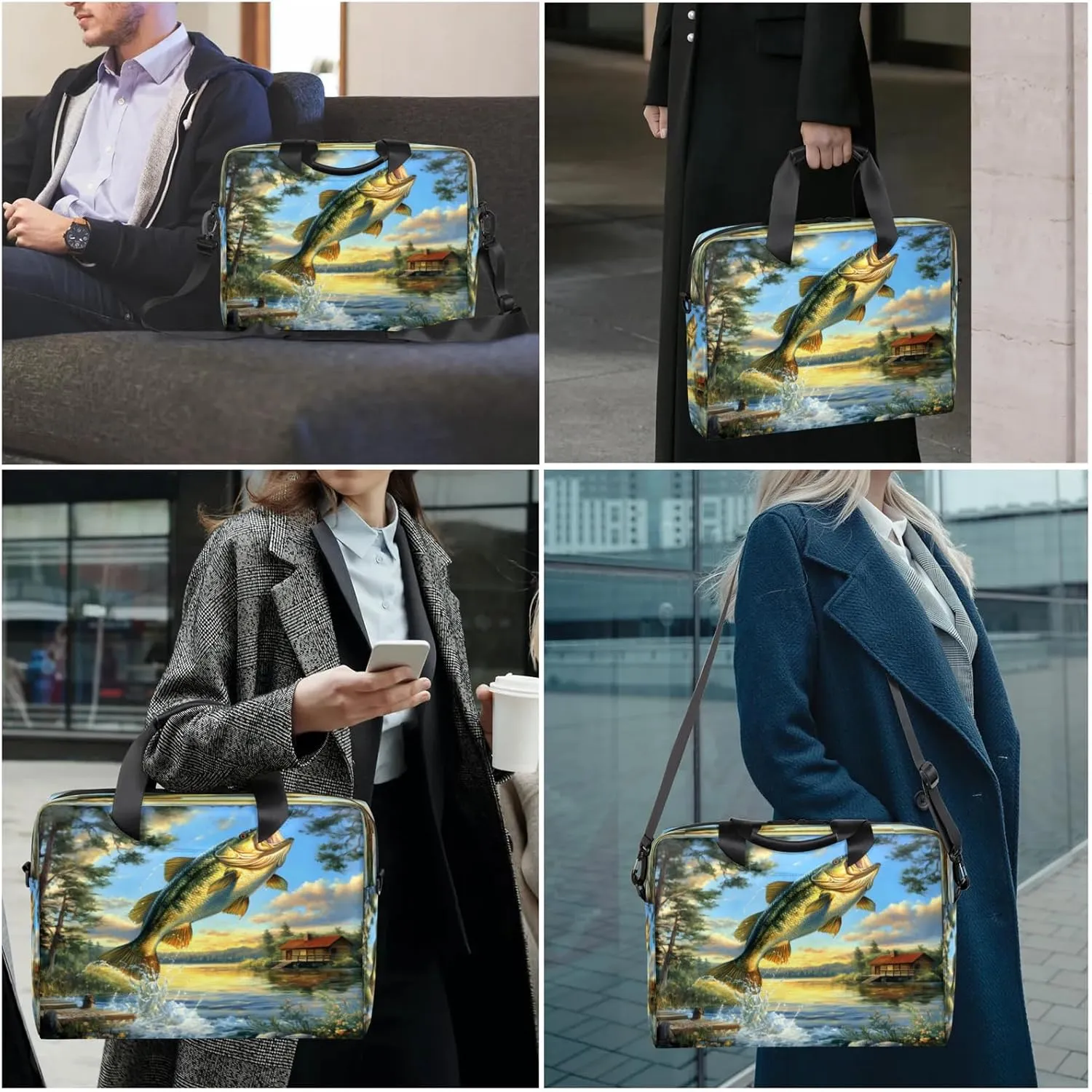 Laptop Shoulder Bag Compatible with Handle, Messenger Shoulder Case for Tablet, Laptop Carrying Case