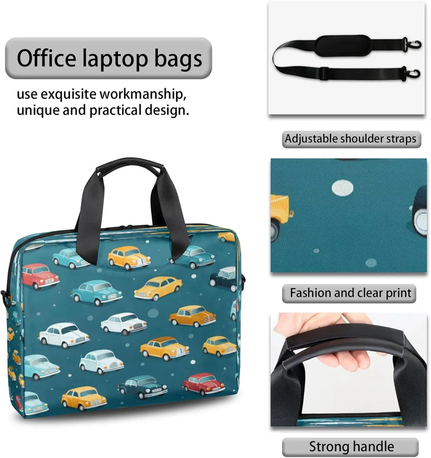 Laptop Shoulder Bag Compatible with Handle, Messenger Shoulder Case for Tablet, Laptop Carrying Case