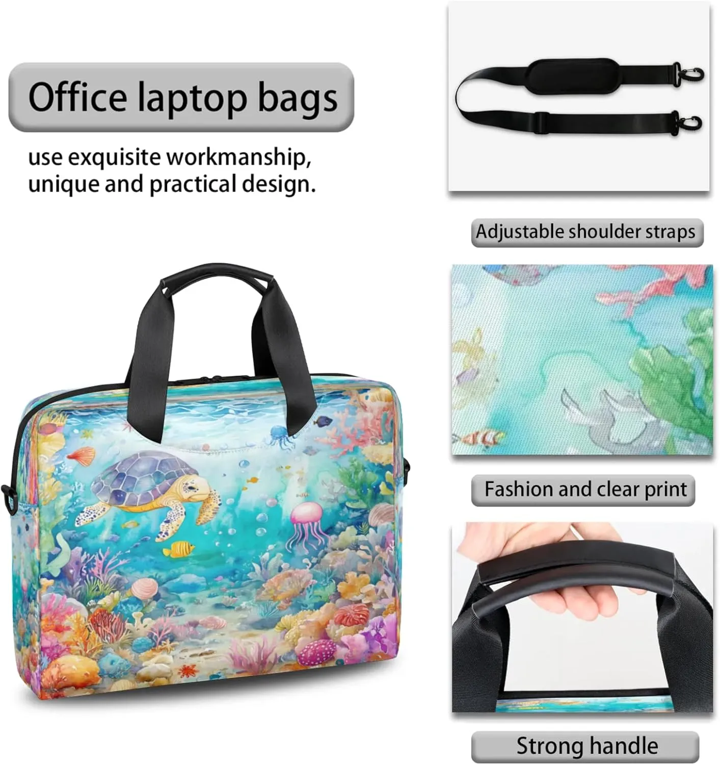 Laptop Shoulder Bag Compatible with Handle, Messenger Shoulder Case for Tablet, Laptop Carrying Case